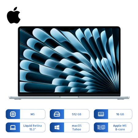 Apple Macbook Air M5 512gb Ssd 16gb Ram 15.3 Pulg Sky Blue