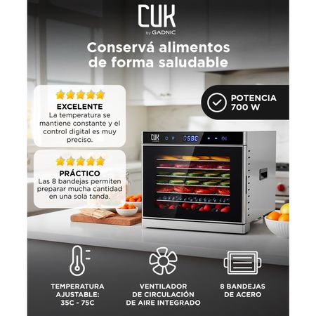 Deshidratador de Alimentos Gadnic 8 Bandejas