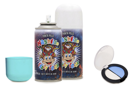 Set del hincha: Pintura pelo y cara celeste y blanco