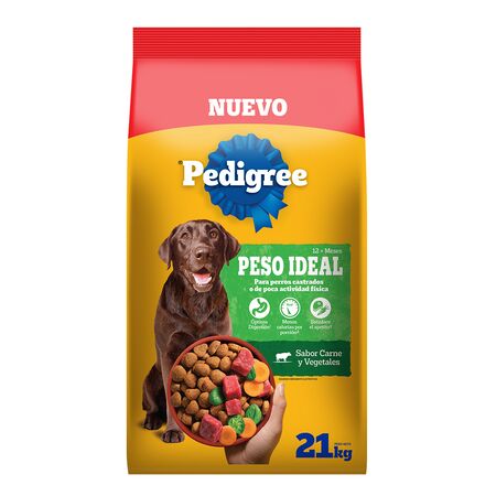 Pedigree Peso Ideal Sabor Carne y Vegetales 21 KG