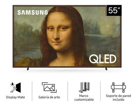 Televisor Samsung 55" EQ QLED 4K Marco Nogal Marron
