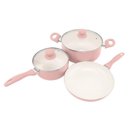 Bateria de Cocina Vonne 3 Piezas Chic Rosa Cuarzo