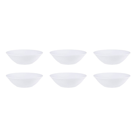 Set 6 Bowl Ensaladera 18 Cm Porcelana Tramontina Sophia Blanco