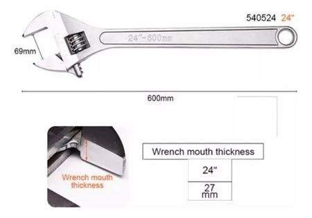 Llave Francesa Harden 24 Pulgadas