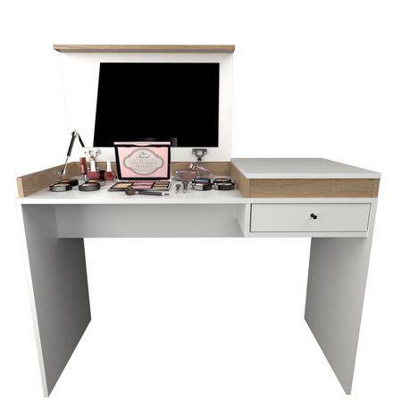 Escritorio Estacion Maquillaje 2 Puertas Olmo Blanco Tables