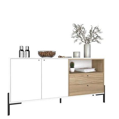 Vajillero Metalwood DS Home Olmo Everest Blanco 152x85x36 cm