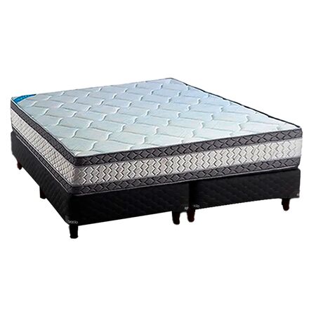Juego Sommier Topacio Antigona Plus 1.60 X 2.00 Doble Euro Top Espuma