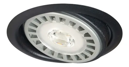 Spot Embutir Ar111 Negro Lampara Led 11w 12w Gu10 220v Calido