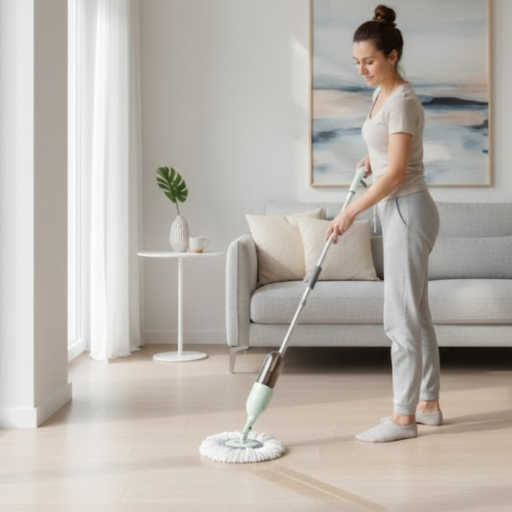 Mopa para Piso y Vidrios Bynox 3en1 con mopa circular mopa plana y mopa para vidrios CI-SPR3E1-GR - Vista 4