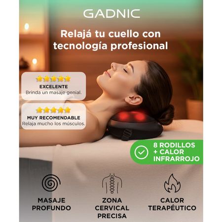 Masajeador Gadnic Wings Portátil Terapia de Calor 8 Nodos 2 Modos