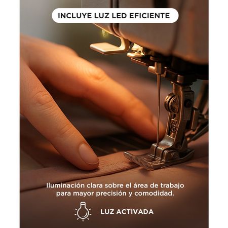 Máquina de Coser Overlock Gadnic Semi Industrial 4 y 3 Hilos Luz Led Pedal 1000 Ppm