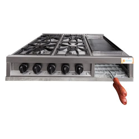 Anafe Multiple 4 Hornallas Plancha Carlitera Danda Sin Base Acero Inoxidable