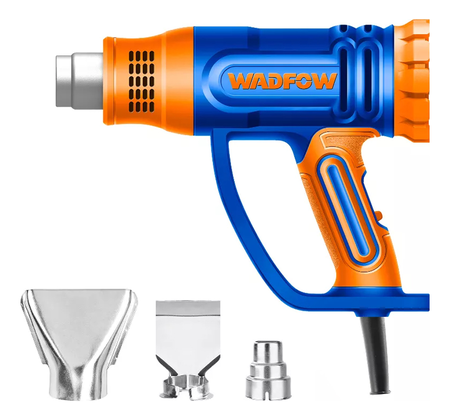 Pistola De Calor 2000w Temperatura Ajustable Boquilla Wadfow Azul