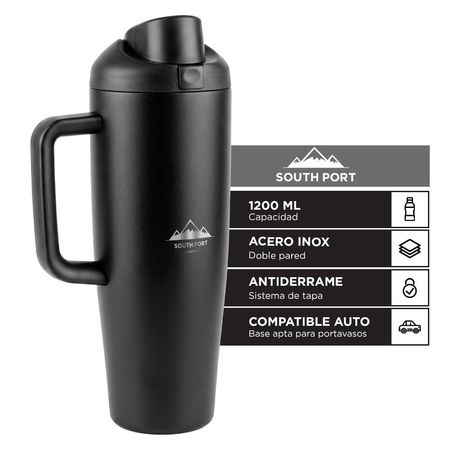 Vaso Termico South Port By Gadnic 1200 ml 40 Oz Acero Inoxidable Interior 304 Exterior 201