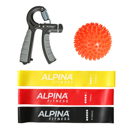 Kit Entrenamiento Hand Grip Bandas Pelota De Masajes Ake-05