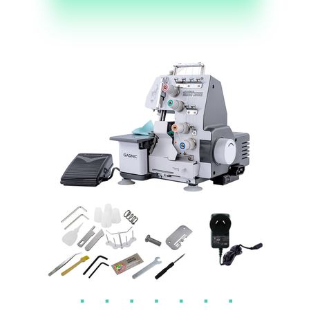 Máquina de Coser Overlock Gadnic Semi Industrial 4 y 3 Hilos Luz Led Pedal 1000 Ppm