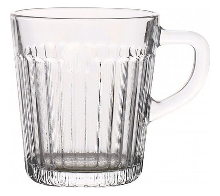 Set X 6 Jarro Vidrio Con Asa 280 Ml Cafe Te Capuchino Col Blanco Taza Cafe