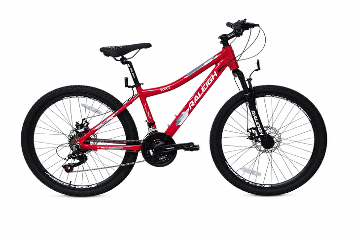 Bicicleta Raleigh SCOUT - Rojo - Cuadro de aluminio_ Frenos a disco- 21Vel. - Rodado 24" - Vista 1