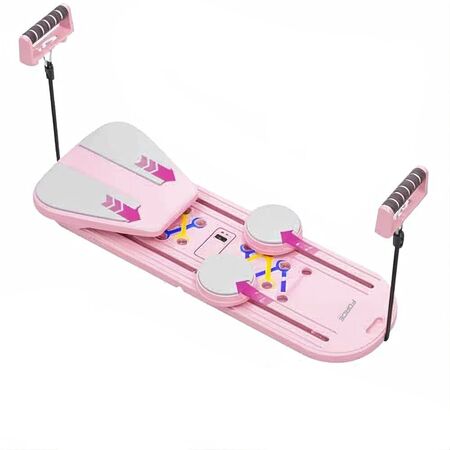Cama De Pilates Portatil Force By Gadnic 4 En 1 Con Bandas 40lb Soportes Flexiones Tabla Fitness Plegable Hogar