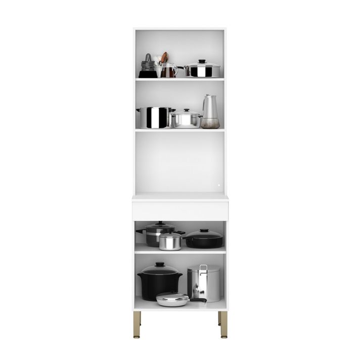 Mueble Para Microondas Organizador Line Puertas Blanco - Vista 2