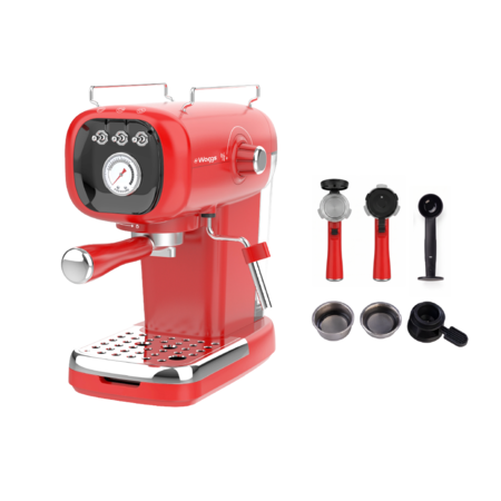 Cafetera Expresso Automatica Analogica Waggs 700ml 20 Bar Rojo