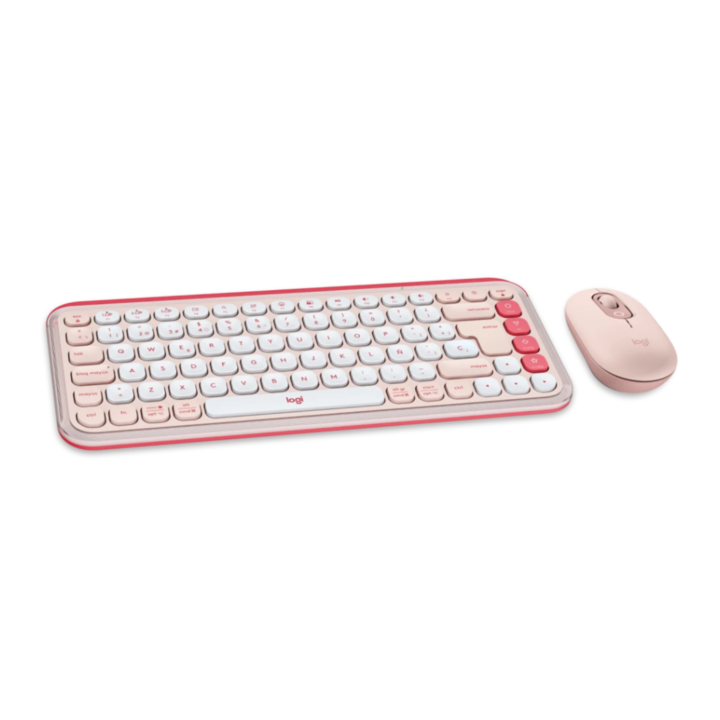TECLADO + MOUSE LOGITECH SLIM MK470 WIRELESS (C:ROSA) - Vista 2