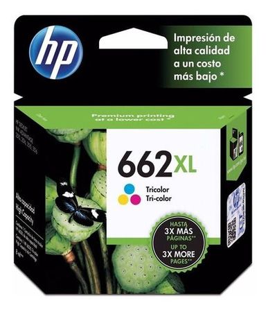 Cartucho de Tinta HP 662XL CZ106AL TRICOLOR original 2515