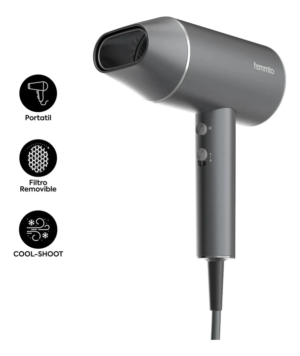 Secador de Pelo 2100W Compacto con Aire Frío Filtro Removible Femmto Ventus - Vista 1