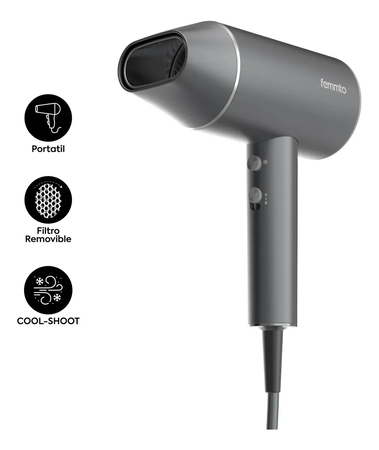 Secador de Pelo 2100W Compacto con Aire Frío Filtro Removible Femmto Ventus