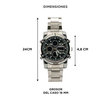 Reloj Digital Gadnic RM70F23 Acero Inoxidable Cronometro Alarma Timer