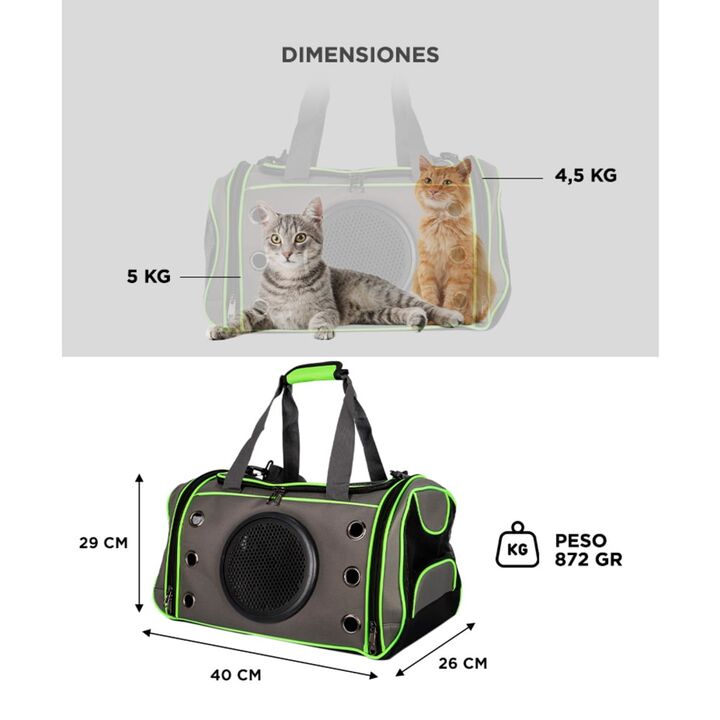 Bolso Transportador de Mascotas Gadnic con Cápsula Ventana 360° - Vista 6