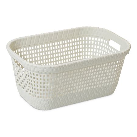 Cesto Para Ropa Dea home Canasto Rattan 45l Blanco 26213/2