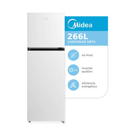 Heladera Inverter Midea Blanca Top Mount 266 L Blanco