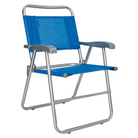 Reposera de Cano Descansar con Apoya Brazos Plasticos Coversol Azul 10006
