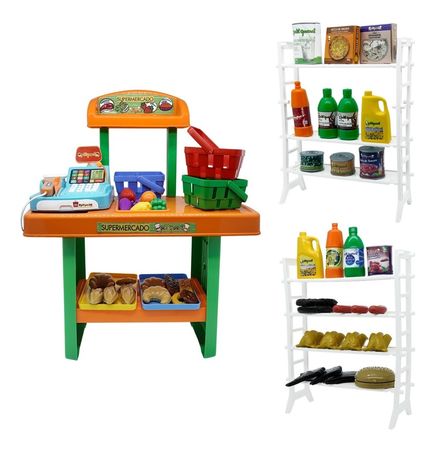  Supermercado Infantil Petit Gourmet Juguete Accesorios +caja Registradora