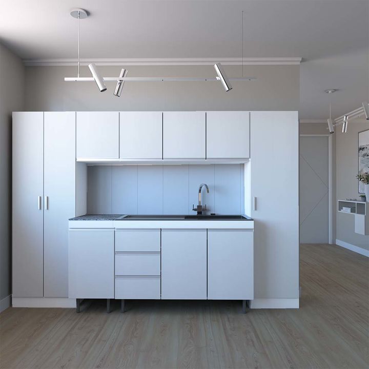 Despensero Organizador Multiuso RICCHEZZE 45 1 Puerta Blanco Melamina - Vista 2