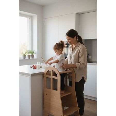 Torre de aprendizaje DS Home roble 90x40x45 cm | Montessori