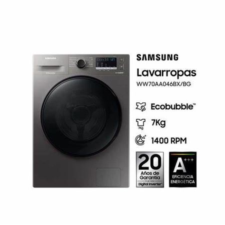 LAVARROPAS SAMSUNG WW70AA46BX 7 KG AUTOMÁTICO GRIS