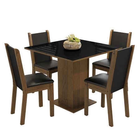 Juego De Comedor Con Mesa Con 4 Sillas Madesa Tifani