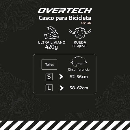Casco Bicicleta Overtech OV-36 Urbano ABS Regulable		