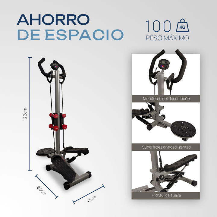 Escalador Gym Melfit Ex100 Con Manillar Disco Pesas Ex100 - Vista 5