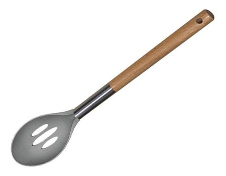 Cuchara Ranurada De Cocina Con Mango De Madera