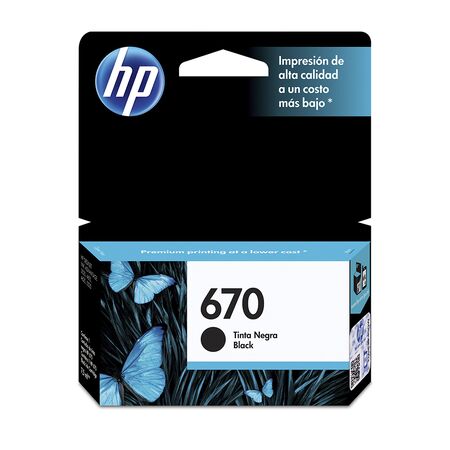 Cartucho de Tinta HP 670 CZ113AL Negro original 3525 4615