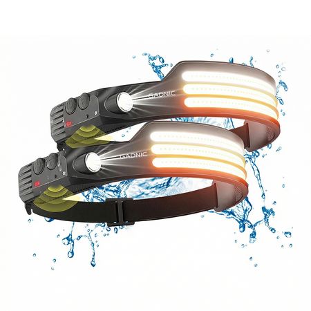 Linterna De Cabeza Gadnic LED T6 Recargable 250 Lumenes IPX4 Alcance 100 Metros
