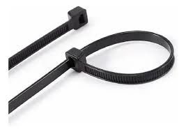 Precinto Inteck 20cm 4,8mm x 200mm Bolsa 100 Unidades Negro