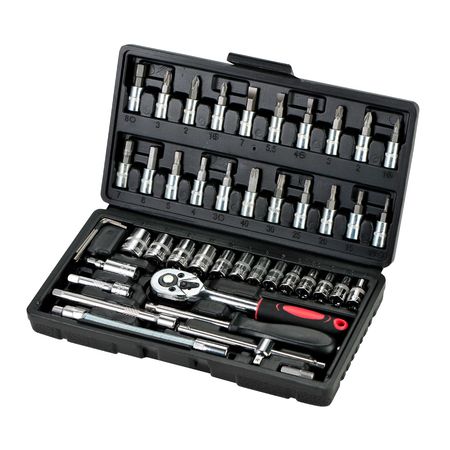 Juego De Tubo Llaves Gadnic KH7 Puntas 46 Piezas Herramientas Manual