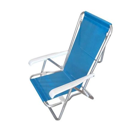 Reposera Alta 8 Posiciones Aluminio Playa Mor Sannet Azul