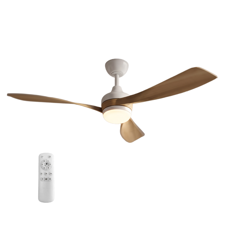 Ventilador Techo Eros Zego Luz Led Control Madera Premium - Vista 1