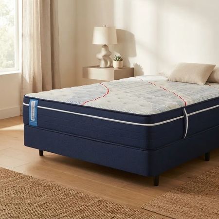 Sommier Y Colchón 2 Plazas(140x190) Sealy Pro Pocket Resorte