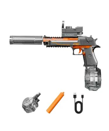 Pistola de Agua Automática Gadnic Luz Led Recargable 10 Metros